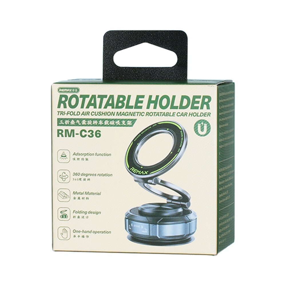 Автотримач для телефона Remax Tri-Fold Air Cushion Magnetic Rotatable — фото 3