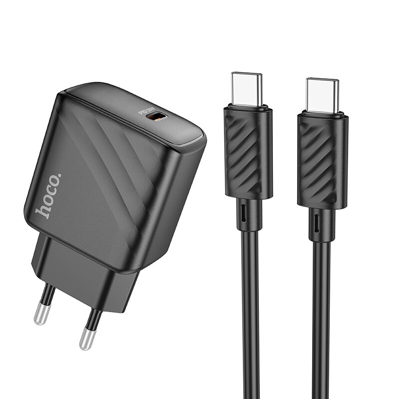 Мережевий Зарядний Пристрій Hoco CS22A 1USB-C PD/QC 30W+Type-C to Type-C — фото 2