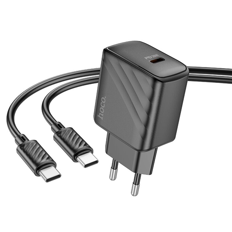 Мережевий Зарядний Пристрій Hoco CS22A 1USB-C PD/QC 30W+Type-C to Type-C — фото 3