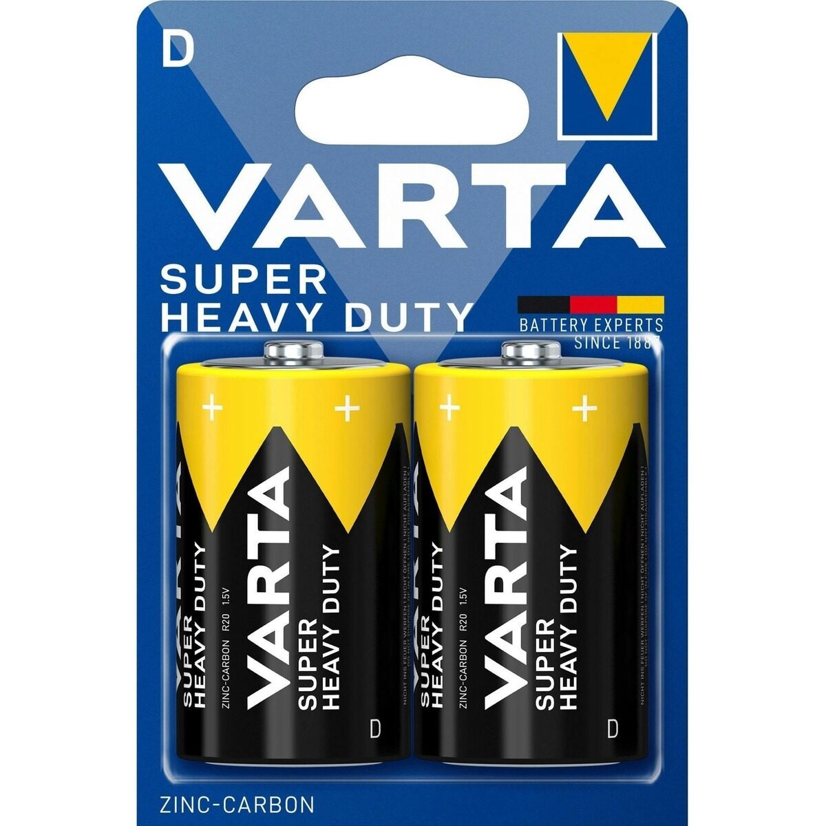 Батарейка Varta Super Heavy Duty вугільно-цинкова D BLI 2 блістер, 2