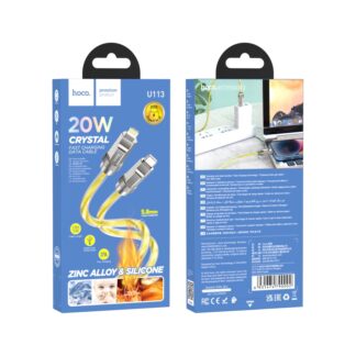 Кабель USB Hoco U113 Solid PD20W Silicone Type-C to Lightning — фото 2