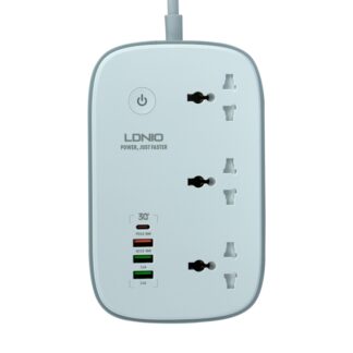 Мережевий Подовжувач Ldnio SCW3451 1USB-C PD30W / 3USB-A QC18W