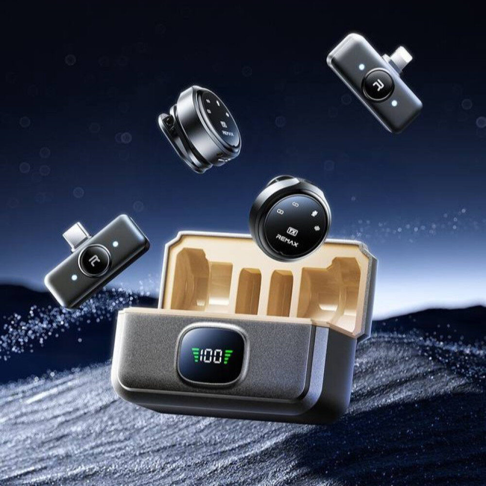 Бездротова мікрофонна система Remax K22 dual-mic (iP/Type-C) Tarnish — фото 4
