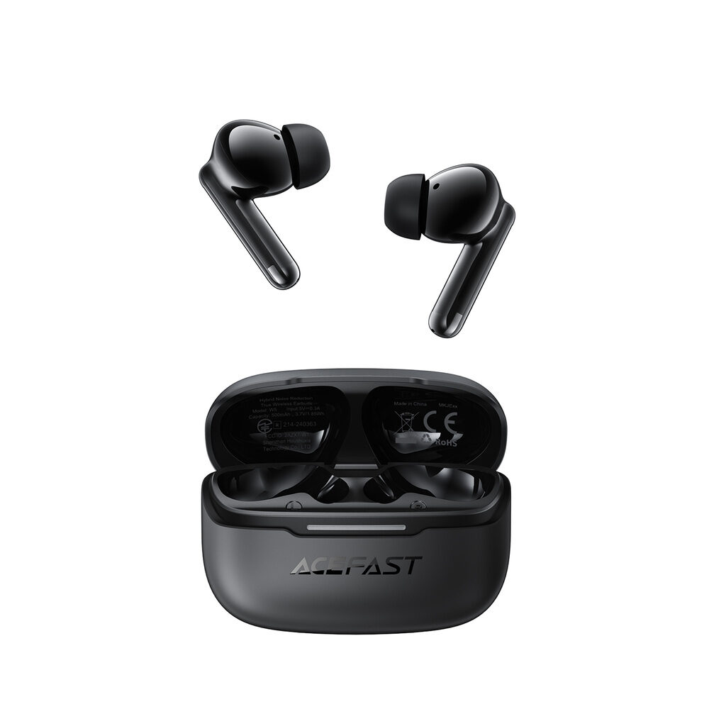 Бездротові навушники TWS Acefast W5 Hybrid ANC, IPX4, Black