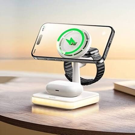 Бездротовий зарядний пристрій Remax 33W Multifunctional 3-in-1 — фото 4