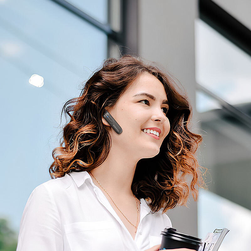 Bluetooth гарнітура Borofone BC36 Lucky business BT headset Black — фото 5