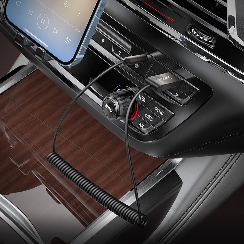 Bluetooth-ресивер Hoco E78 Benefit car AUX BT receiver with cable — фото 9