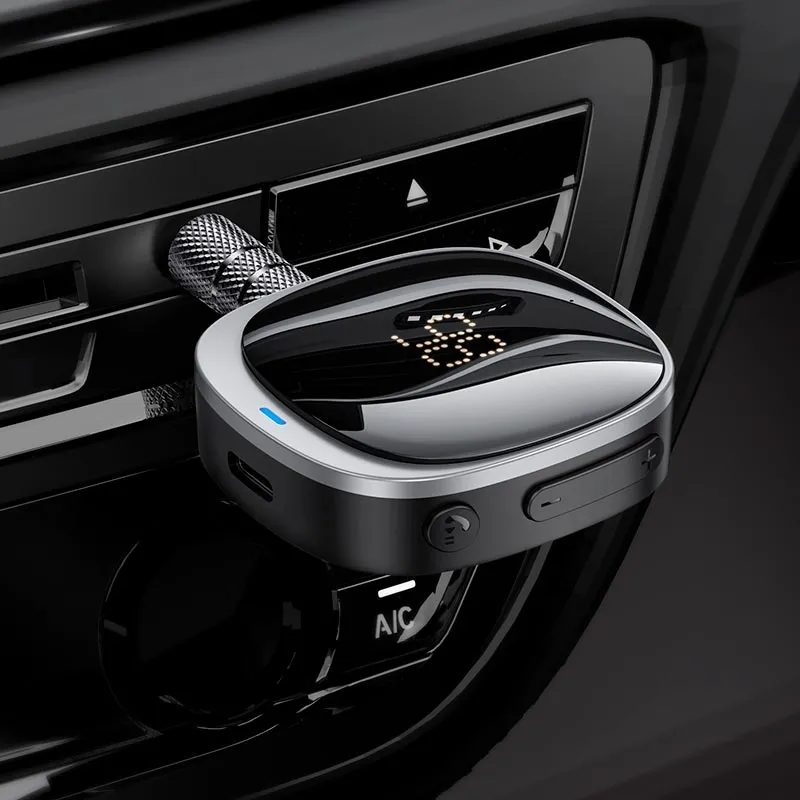 Bluetooth-ресивер Hoco E80 Travel car AUX BT receiver Black — фото 8