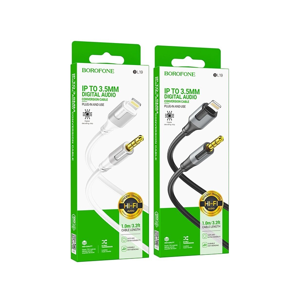 Кабель Aux Borofone BL19 Lightning — фото 2