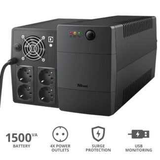 ДБЖ Trust Paxxon 1500VA з 4 розетками Black