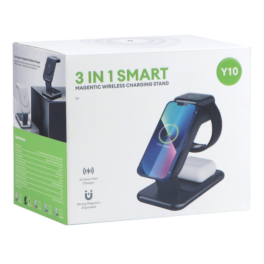 Бездротовий Зарядний Пристрій JJT-Y10 с MagSafe 3in1 15W — фото 4