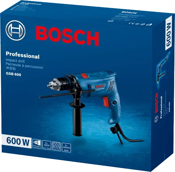 Дриль ударний Bosch Professional GSB 600 RE 600 Вт ШЗП 1-10 мм 0-3000 — фото 3