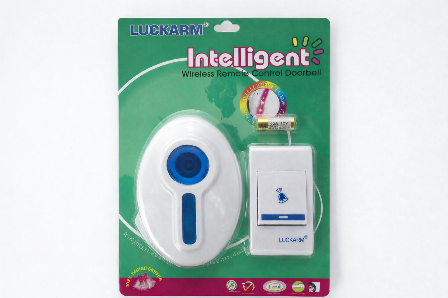 Дзвінок дверний бездротовий Luckarm Intelligent 32 мелодії