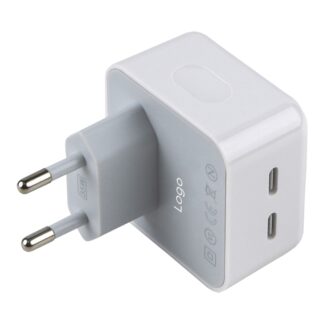 Мережевий Зарядний Пристрій For IP Square 2USB-C PD25W+PD25W Total 50W 1:1