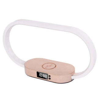 Бездротовий Зарядний Пристрій WR08 3in1+Lamp/Clock/Wireless 10W