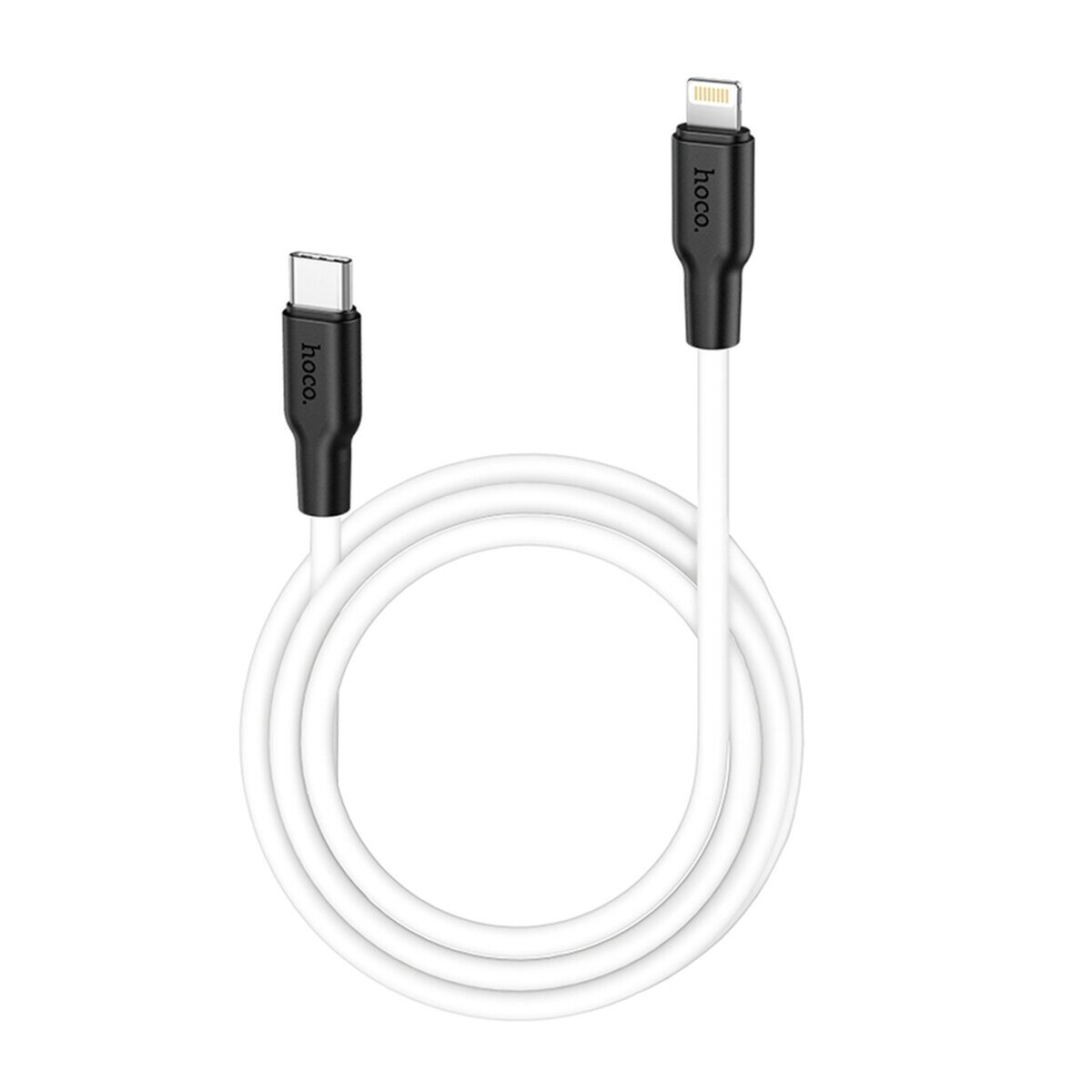 Кабель USB Hoco X21 Plus Silicone PD 20W Type-C to Lightning — фото 2