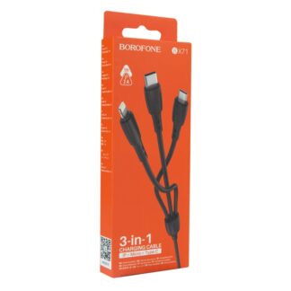 Кабель USB Borofone BX71 3-in-1 IP+Type-C+Micro — фото 4