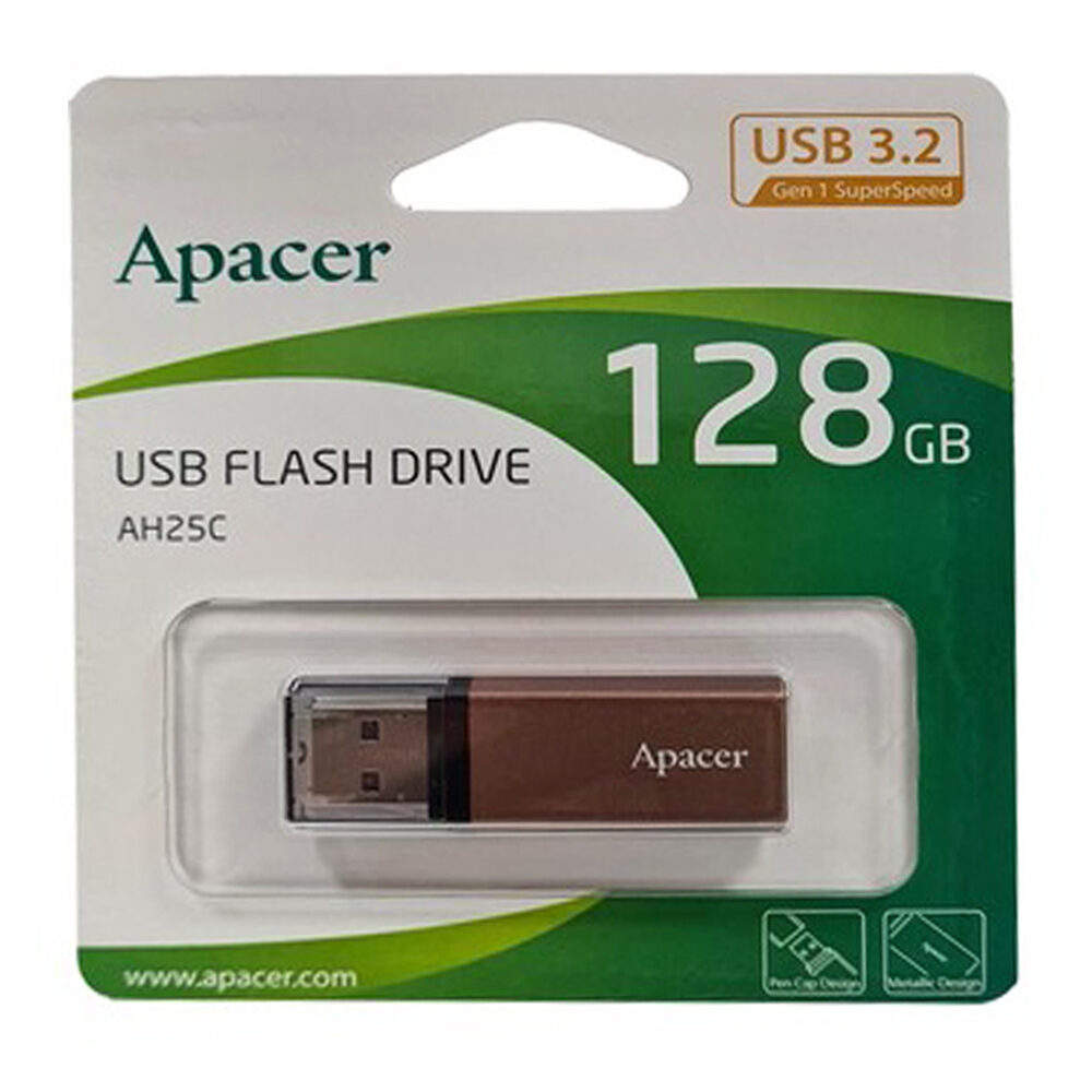 Флеш-накопичувач Apacer USB 3.2 Gen 1 AH25C 128GB Bronze — фото 3