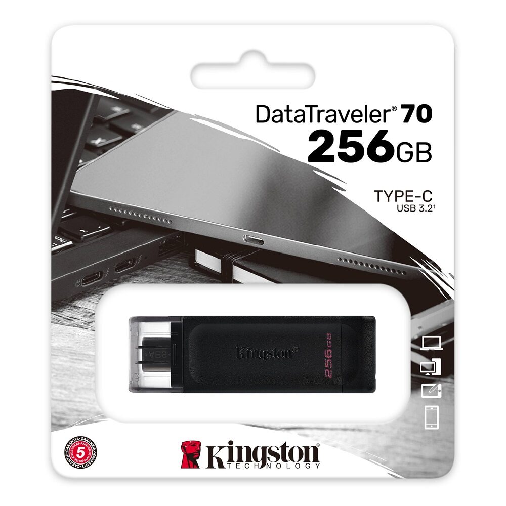 Флеш-накопичувач Kingston USB 3.2 DT 70 256GB Type-C — фото 3