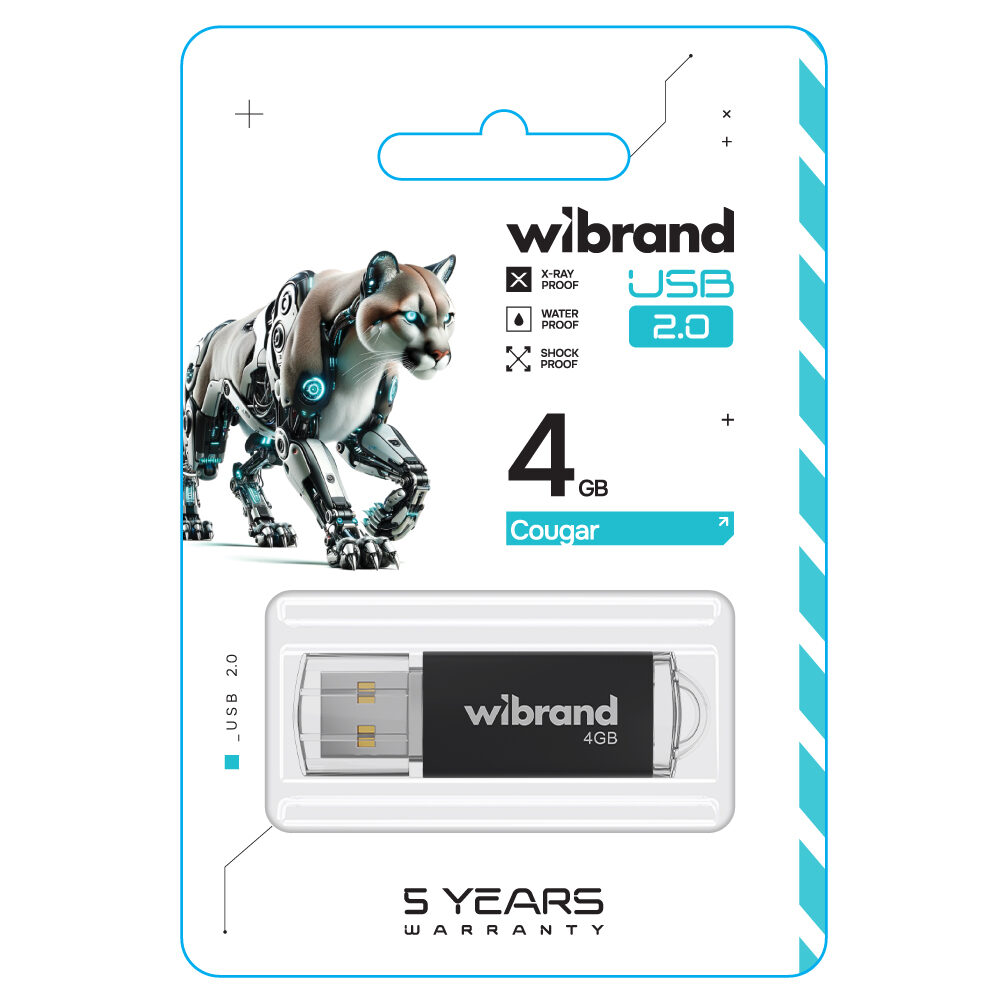 Флеш-накопичувач Wibrand Cougar 4Gb — фото 3