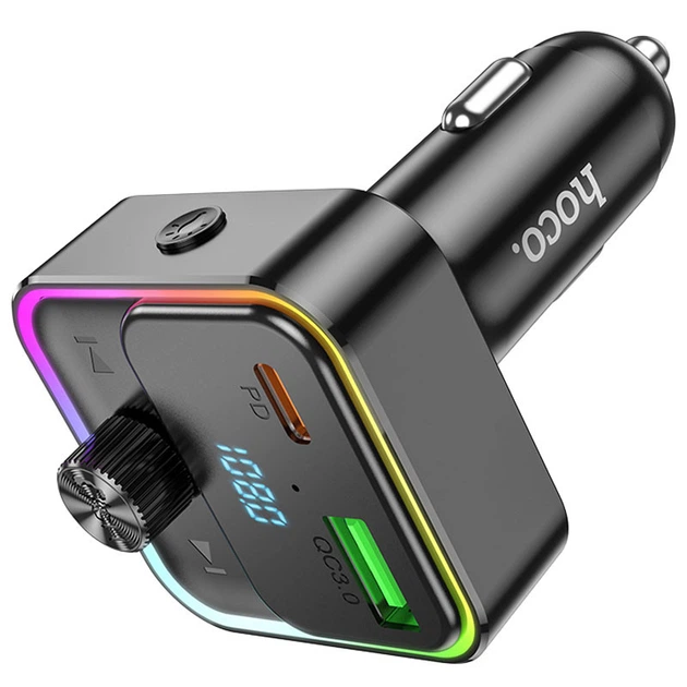 FM-модулятор Hoco E81 Fantasy, Bluetooth 5.0, PD 30W + QC 3.0