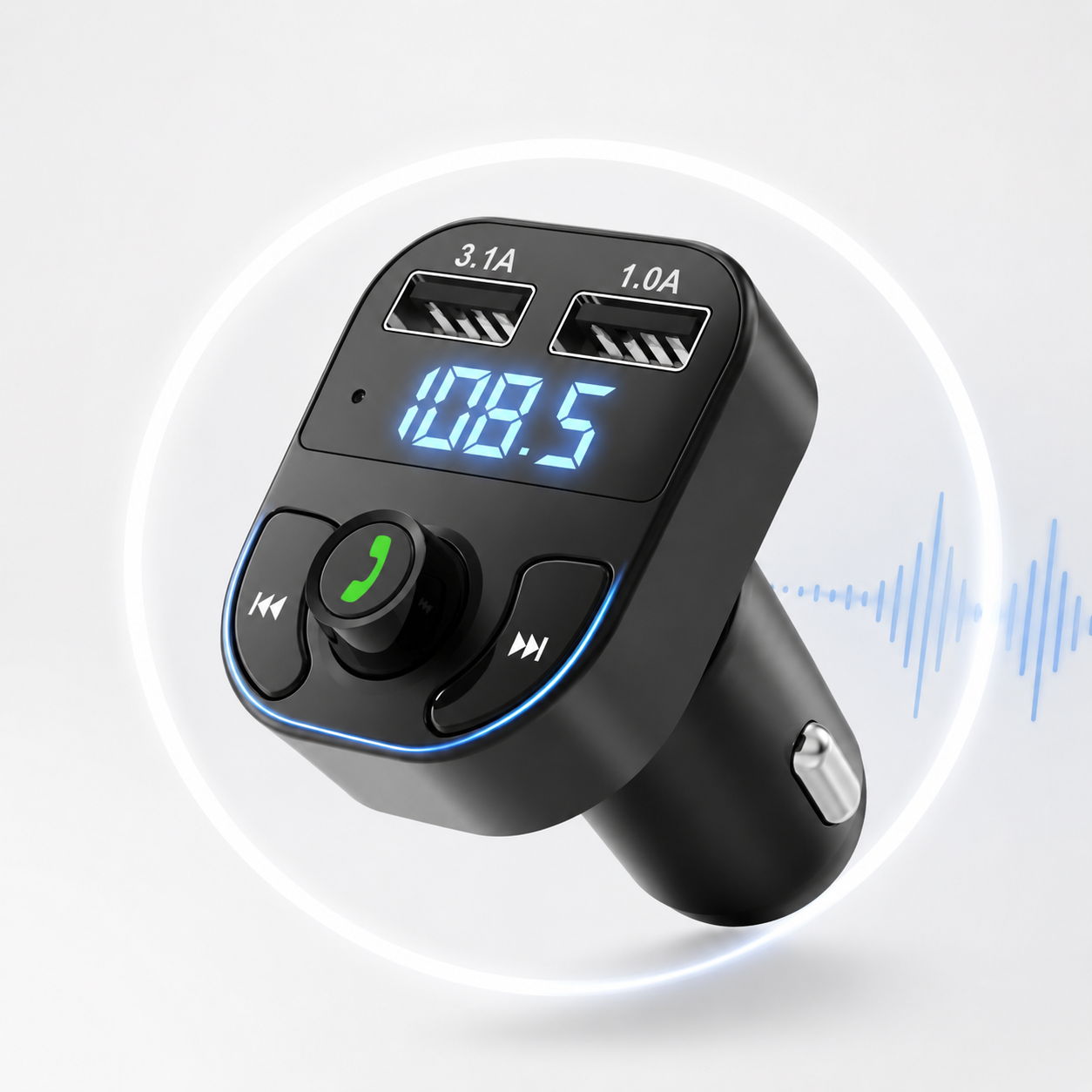 FM‑трансмітер CAR X8 Bluetooth, MP3, 2×USB, гучний зв’язок