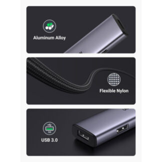 Хаб Ugreen CM473 USB-C к 2xUSB 3.0 + 2xUSB-C 5Gpbs — фото 4