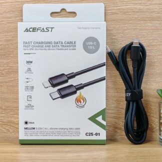 Кабель Acefast C25-01 USB-C to L silicone charging data cable Black — фото 4