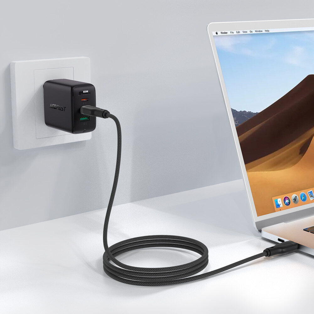 Кабель Acefast C8-03 USB-C to USB-C charging data cable Black — фото 7