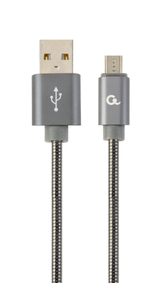 Кабель Cablexpert CC-USB2S-AMmBM-1M-BG USB 2.0 A–Micro B, 1 м, 2.1 А