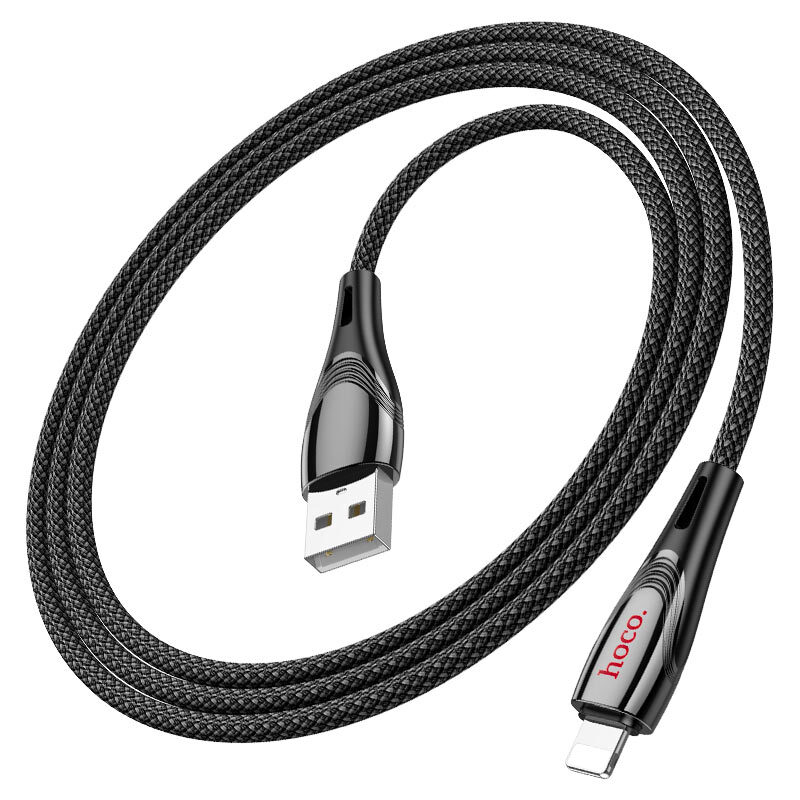 Кабель Hoco U133 Monte charging data cable iP Black — фото 3
