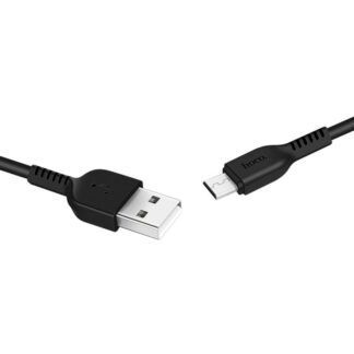 Кабель Hoco X20 USB to Micro 2.4A, 1m, PVC, TPE connectors, Black