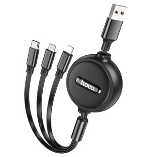 Кабель Hoco X75 3-in-1 double-pull charging cable(iP+Micro+Type-C)