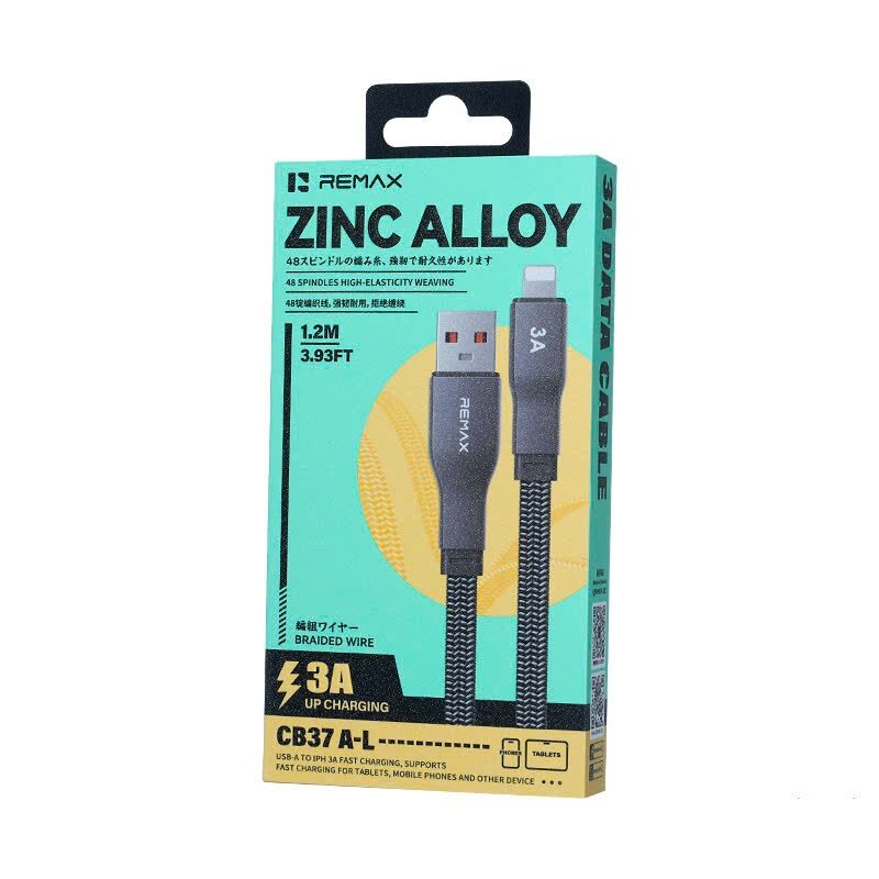 Кабель Remax Pisces Series Zinc Alloy Braided Data Cable CB37 1.2M — фото 3