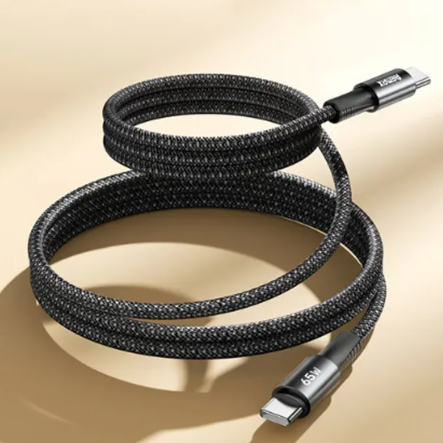 Кабель REMAX WindSpeed Series Fast charging aluminum alloy braided data cable 1.2M CB25/CB23 (C-C) 65W — фото 5