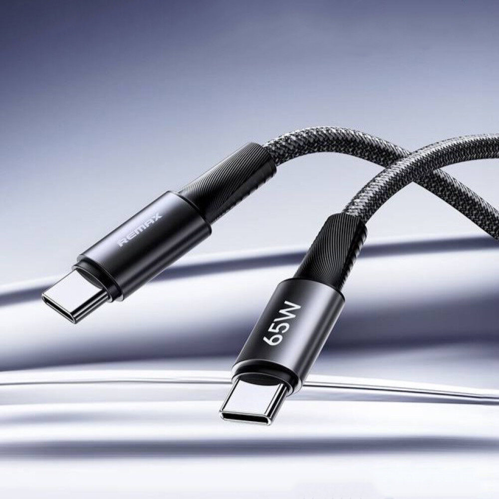 Кабель REMAX WindSpeed Series Fast charging aluminum alloy braided data cable 1.2M CB25/CB23 (C-C) 65W — фото 6