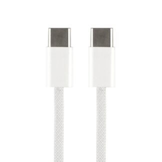 Кабель Type-C — Type-C 60W нейлон 1 м білий для iPhone 15 MacBook