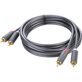 Кабель Ugreen AV104 2 RCA Male to 2 RCA Male Audio Cable 3m Black