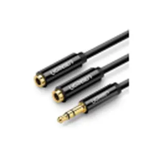 Кабель Ugreen AV123 3.5mm Stereo Audio Splitter Cable с Braid 20cm Черный 10532