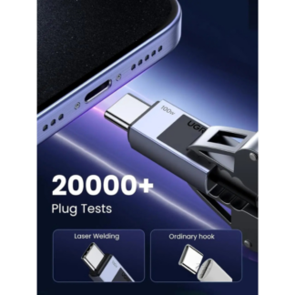 Кабель Ugreen L513 USB-C to USB-C PD 3.1 240W Fast Charging Cable 1m Space Gray