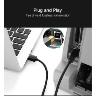Кабель Ugreen US210 USB 3.0 AM to BM Print Cable 2m Black