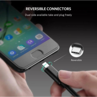 Кабель Ugreen US286 USB Type-C to USB Type-C 60W Cable Nickel Plating 3A 2m Black