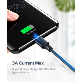 Кабель Ugreen US287 USB 2.0 to USB Type-C Cable Nickel Plating 3A 3m Black