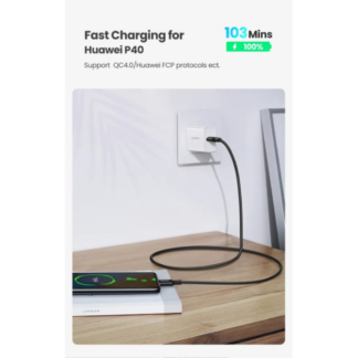 Кабель Ugreen US300 Charging Cable 100W USB Type-C to USB Type-C 5A 2m White