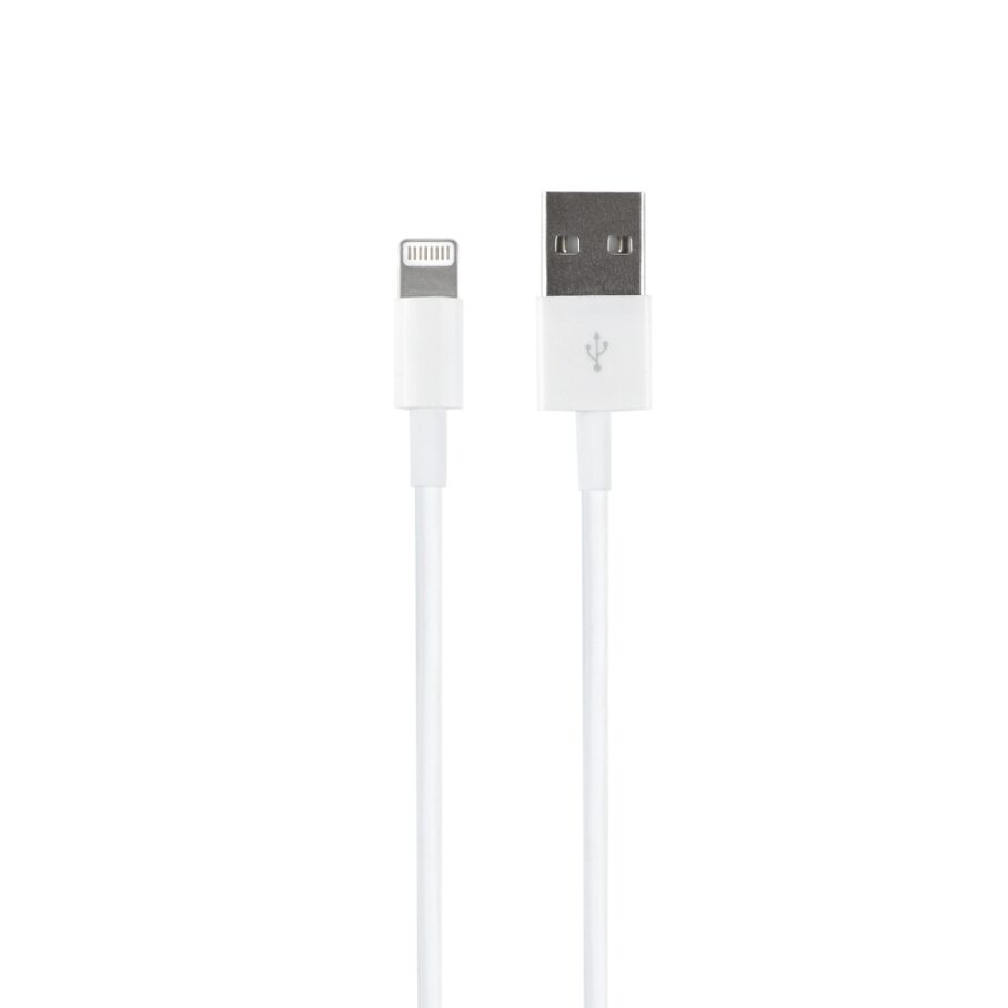 Кабель USB — Lightning 2.4A 1 м білий для iPhone iPad iPod