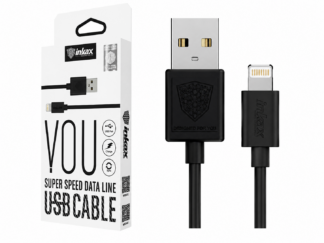Кабель USB - Lightning Inkax CK-13 1 м Чорний для iPhone / iPad