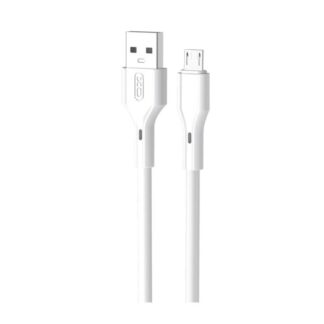 Кабель XO NB230 Rock Series USB - Micro-USB 2.4A 1 м нейлон білий для