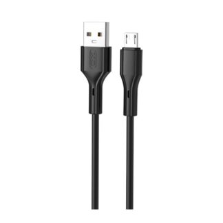 Кабель XO NB230 Rock Series USB — Micro-USB 2.4A 1 м нейлон чорний