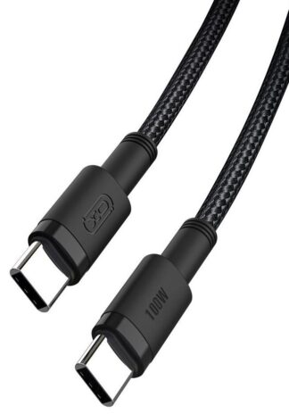 Кабель XO NBQ199 Type‑C ↔ Type‑C, 100W, 1 м, чорний