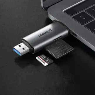 Кардрідер Ugreen CM185 USB-C + USB to TF/SD 3.0 Card Reader Gray — фото 3